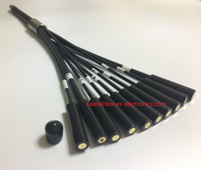 1 to 10 fan-out silica fiber optical light guide bundle